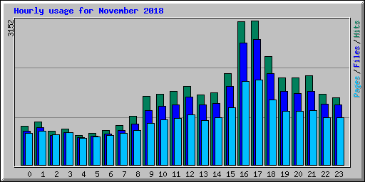 Hourly usage for November 2018