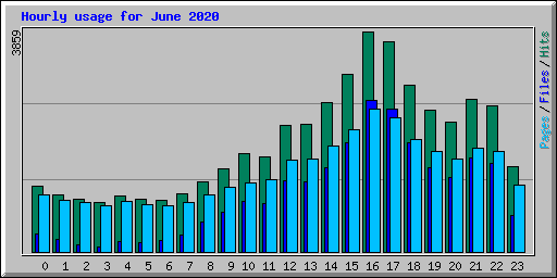 Hourly usage for June 2020