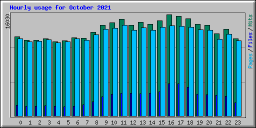 Hourly usage for October 2021