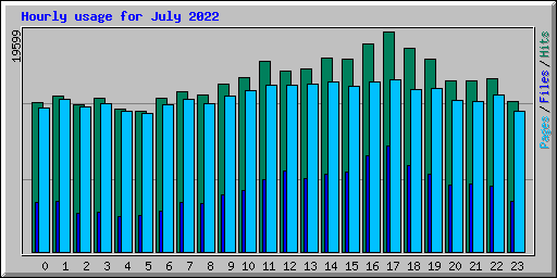 Hourly usage for July 2022