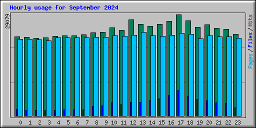Hourly usage for September 2024
