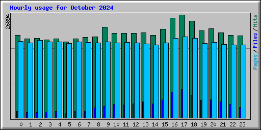 Hourly usage for October 2024