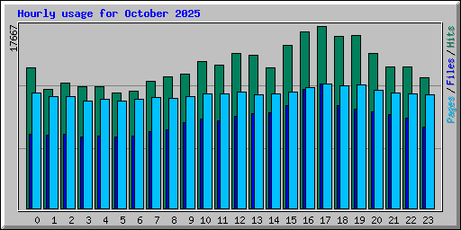 Hourly usage for October 2025